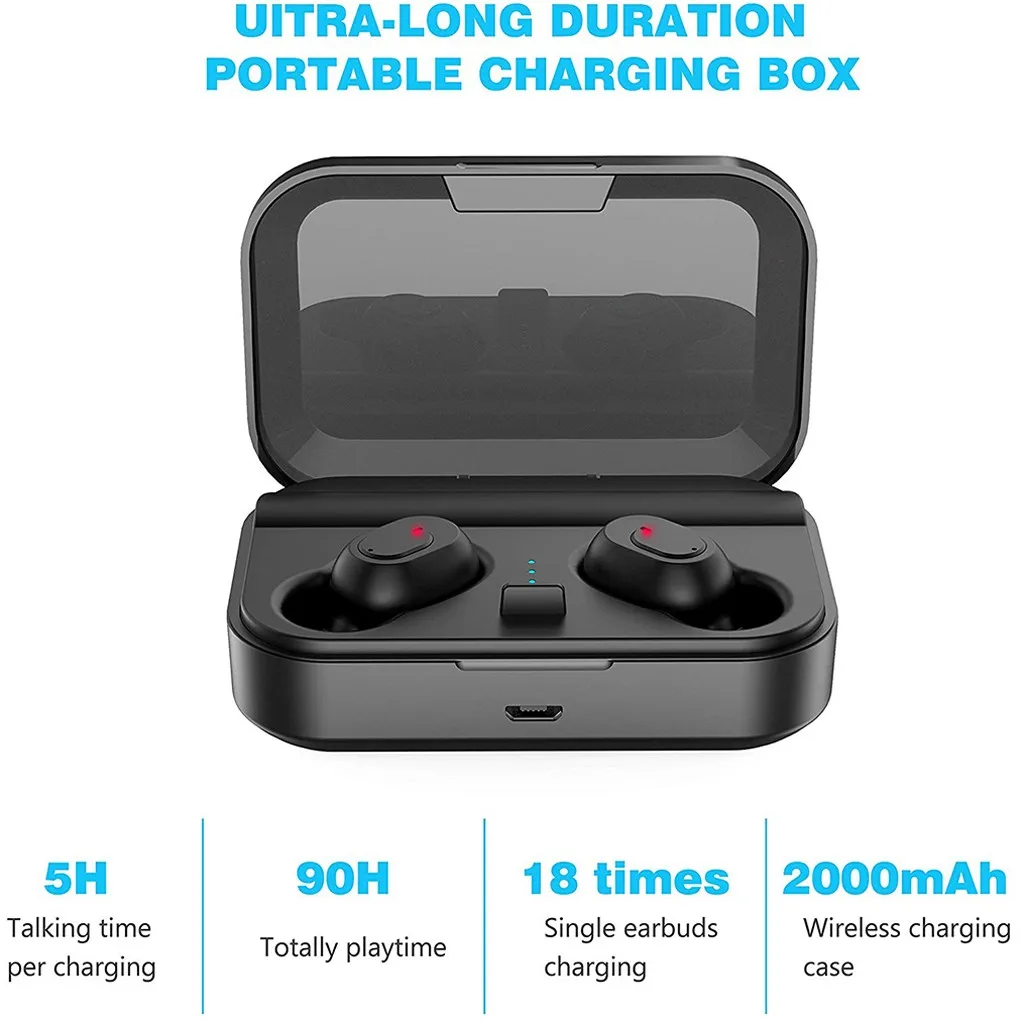 Ouhaobin, беспроводные Bluetooth наушники, 5,0, наушники, стерео, беспроводные наушники, устойчивое к поту, для iPhone11, для samsung