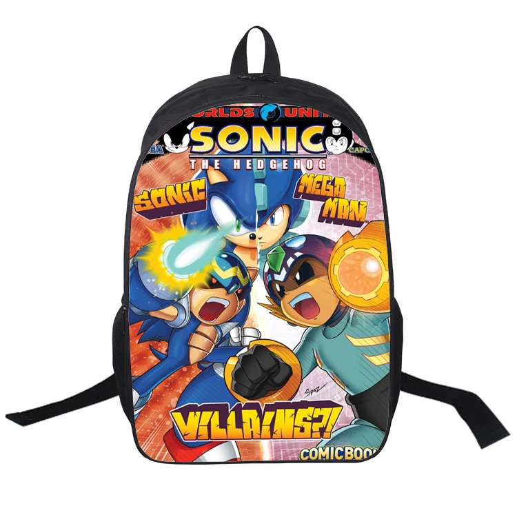 16 дюймов школьные сумки moive Sonic рюкзак boom для студентов школьная сумка для девочек мальчиков рюкзак mochilas индивидуальный заказ