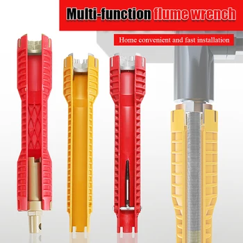 

8 in 1 household wrench tool sink installer multifunctional faucet wrench for extra long design of kitchen and bathroom pipes