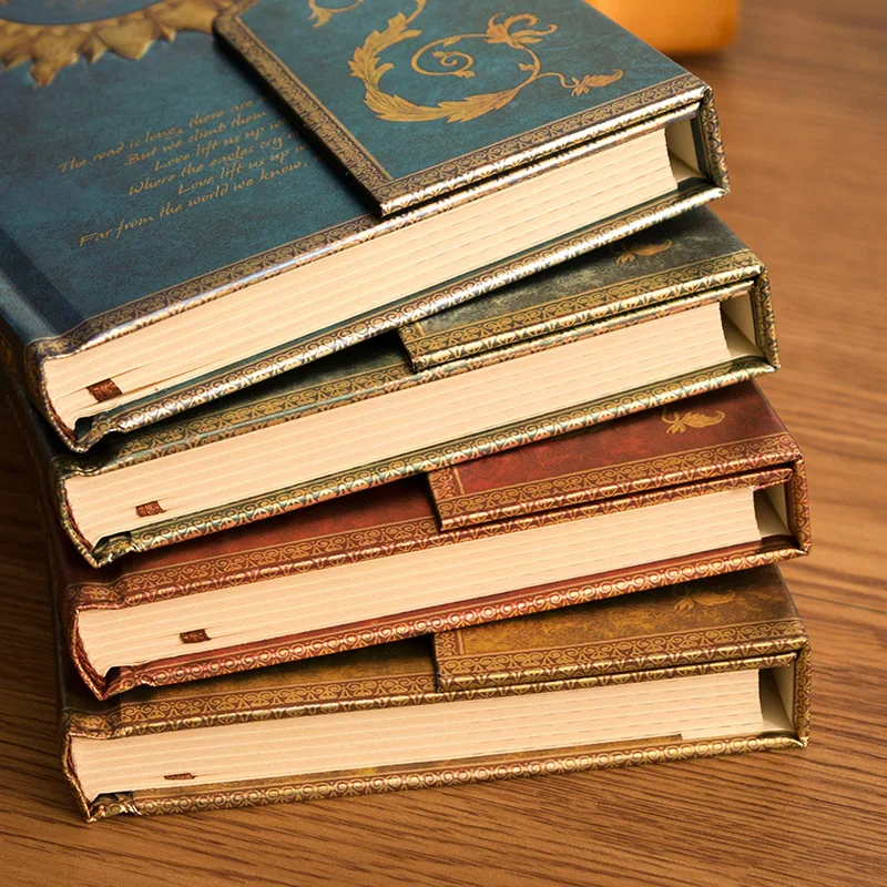 Волшебная записная книжка с магнитной пряжкой Ретро Европейский дневник цветная