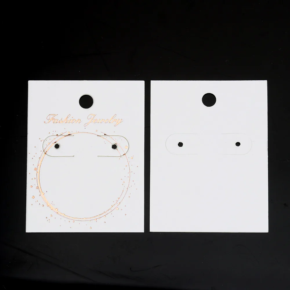 DoreenBeads 50 листов бумажные держатели для бижутерии карты серьги ожерелье Упаковка прямоугольник белый шаблон сообщения 59 мм x 45 мм
