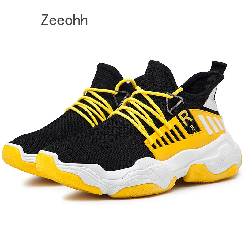 

Hot Men Vulcanize Shoes Sneakers Breathable Casual No-slip Men 2019 Male Air Mesh Lace up Wear-resistant Shoes tenis masculino