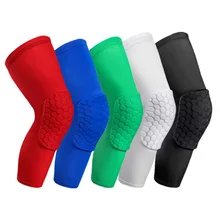 Ячеистые наколенники, рукав для спорта, футбола, баскетбола, дышащие защитные наколенники, Поддержка голени, компрессионная защита