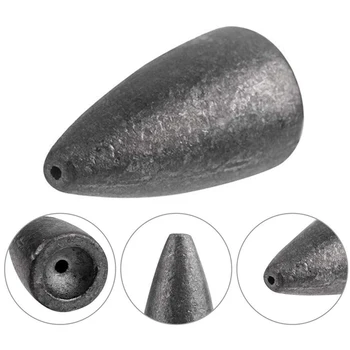 

Supplies Lead Sinkers 10g Cone Shape Fishing Weights Long distance Tackle