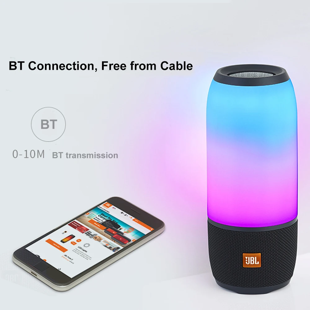 JBL Pulse3 Wireless Bluetooth Speaker IPX7 Waterproof Colorful Mini Lightshow Outdoor Portable Sound Stereo Deep Bass Speaker