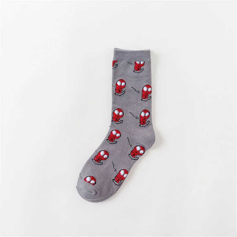 52295 Moda Socmark герой комиксов общие носки мультфильм Железный человек Капитан Америка до колена теплые противоскользящие повседневные счастливые мужские носки/Женщины - Цвет: 52295