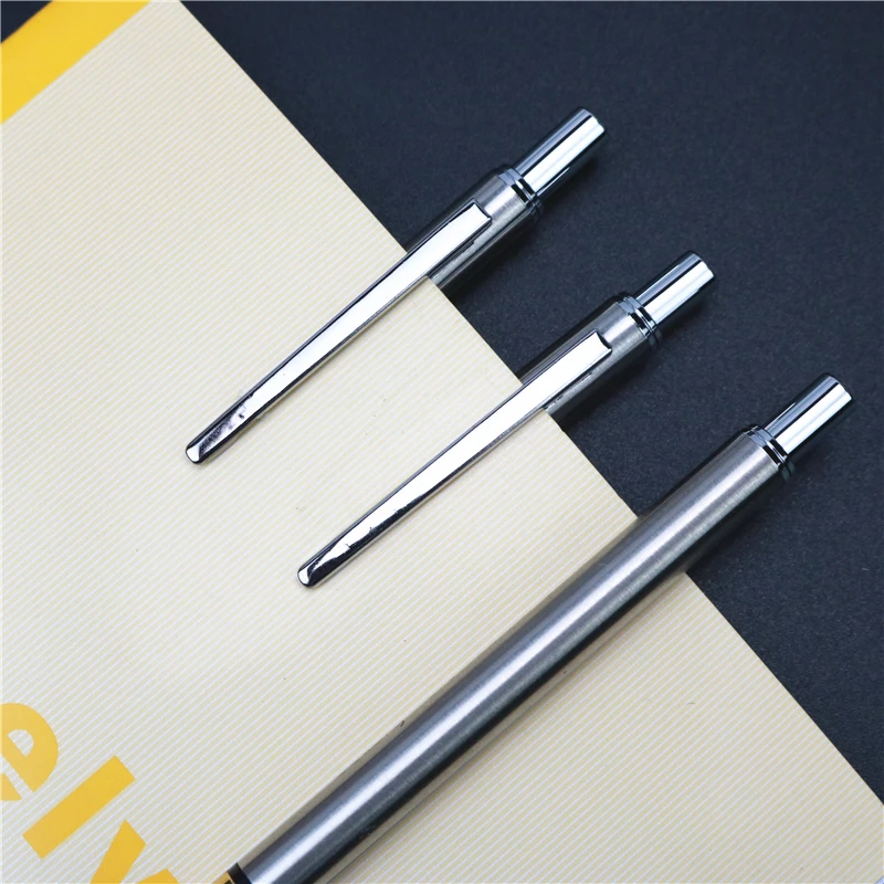 Rubber non-slip metal mechanical pencil Stainless steel penholder 0.5mm 0.7mm 0.9mm 2B black Pencil lead 6