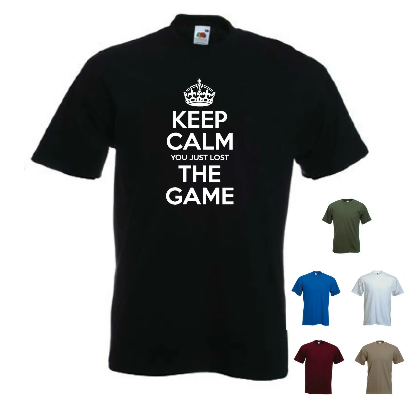 'Keep Calm You Just Lost The Game' Mind Internet i Geek Joke T-shirt Tee | Мужская одежда