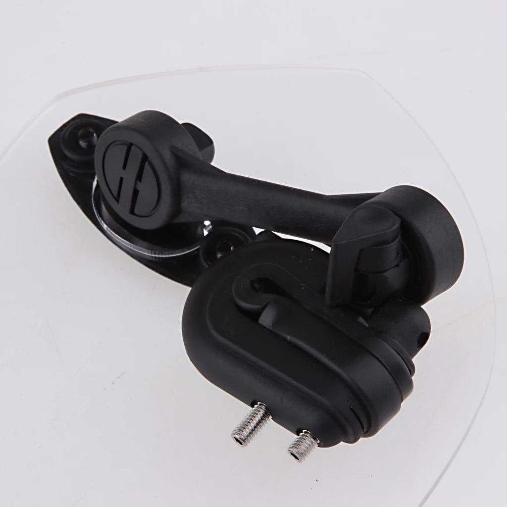 280mm Universal Motorcycle Clamp-On Wind Deflector Windscreen SpoilerShield, Clear