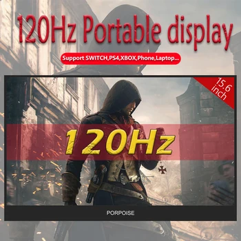 

15.6-inch portable display Narrow-edge 1080p resolution 120Hz refresh rate screen for Ps4 switch Xbox gaming monitor