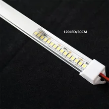 12VDC 50 см 20 дюймов светодиодный светильник для шкафа, диодный Невидимый плоский профиль с 2835 2 Вт 6 Вт 9 Вт Светодиодная лента, u-образная жесткая линейная лента