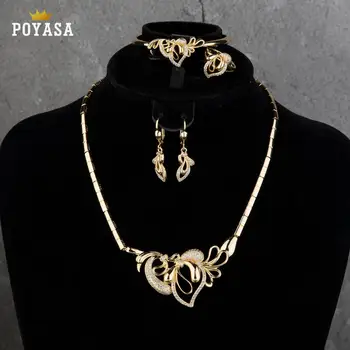 

Algeria's hot selling accessories wedding jewelry set for women fashion jewelry set copper high quality jewelry set