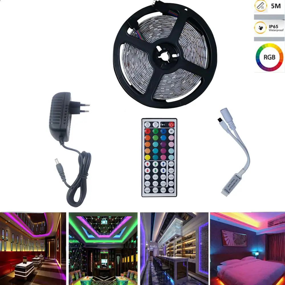 44keys Led Strip Lights 16 4ft 500cm String Light 150 Leds Rgb Color Ip65 Waterpoor Home Decor Light Tiktok Lights Led Strips Aliexpress