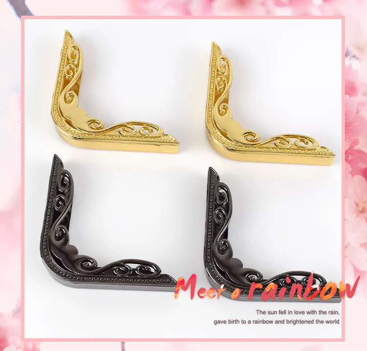 Meetee 10 шт, уголок с винтовым зажимом для сумки из натуральной кожи для защиты кромок металлические пряжки-крючки украшения фурнитура Аксессуары BF162