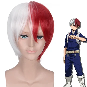 

Japanese Anime My Hero Academia Todoroki Shoto Wig Costume Cosplay Boku No Hero Academia Synthetic Hair Wigs C30A28