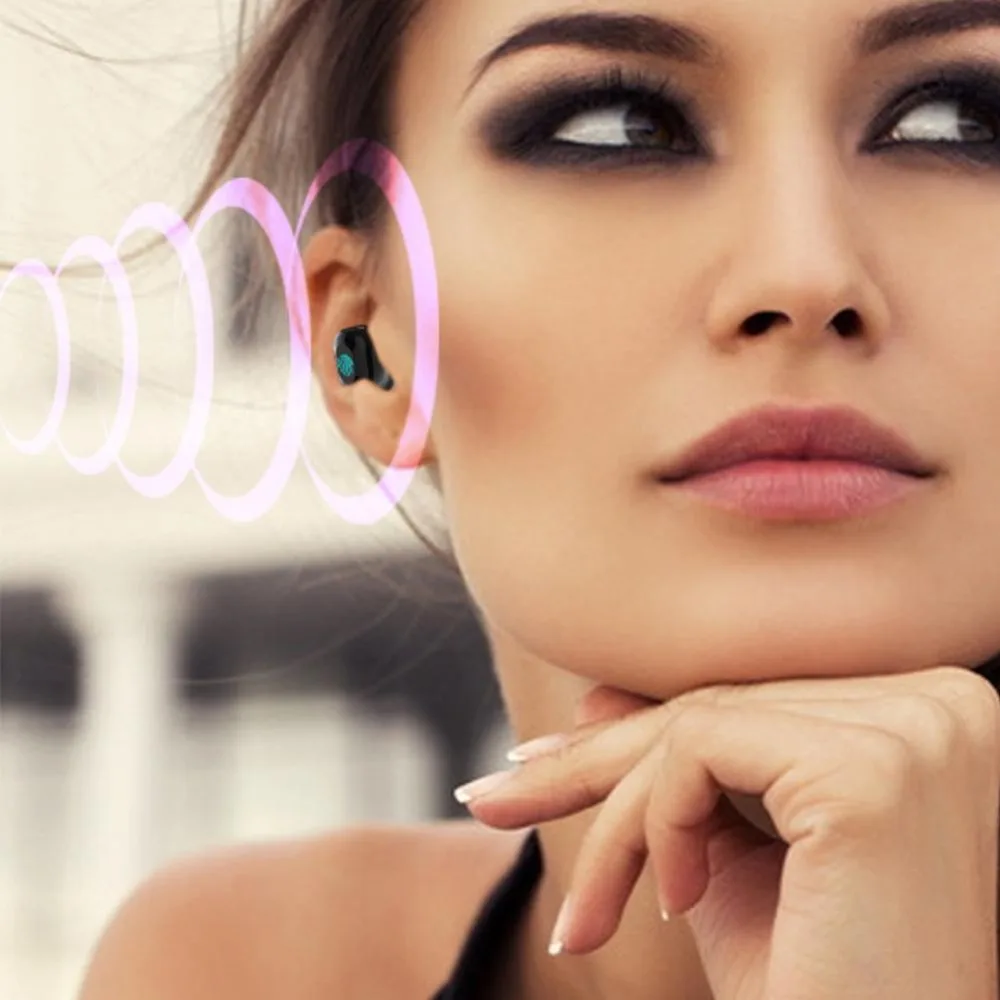 Мини беспроводные Bluetooth наушники в ухо, Спортивная гарнитура с микрофоном, наушники-вкладыши, зарядная коробка для IPhone XR 8