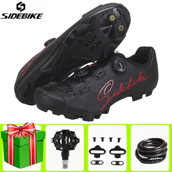 SIDEBIKE-zapatos de Ciclismo para hombre, zapatillas deportivas transpirables con autosujeción para Bicicleta de montaña y Carretera