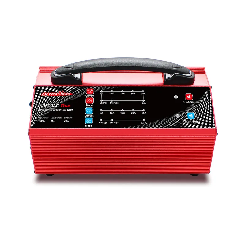 Ультра мощность UP600AC DUO 25A 1200 Вт(2X600 Вт) 2-6 ячеек LiPo/LiHV батарея двухканальный баланс зарядное устройство(для защиты растений Дрон