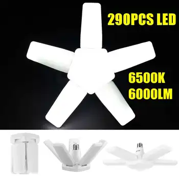 

Bright Industrial Lighting 60W LED High Bay Light Garage Lamp E26 6500K Five-Leaf Deformation For Home Warehouse Workshop