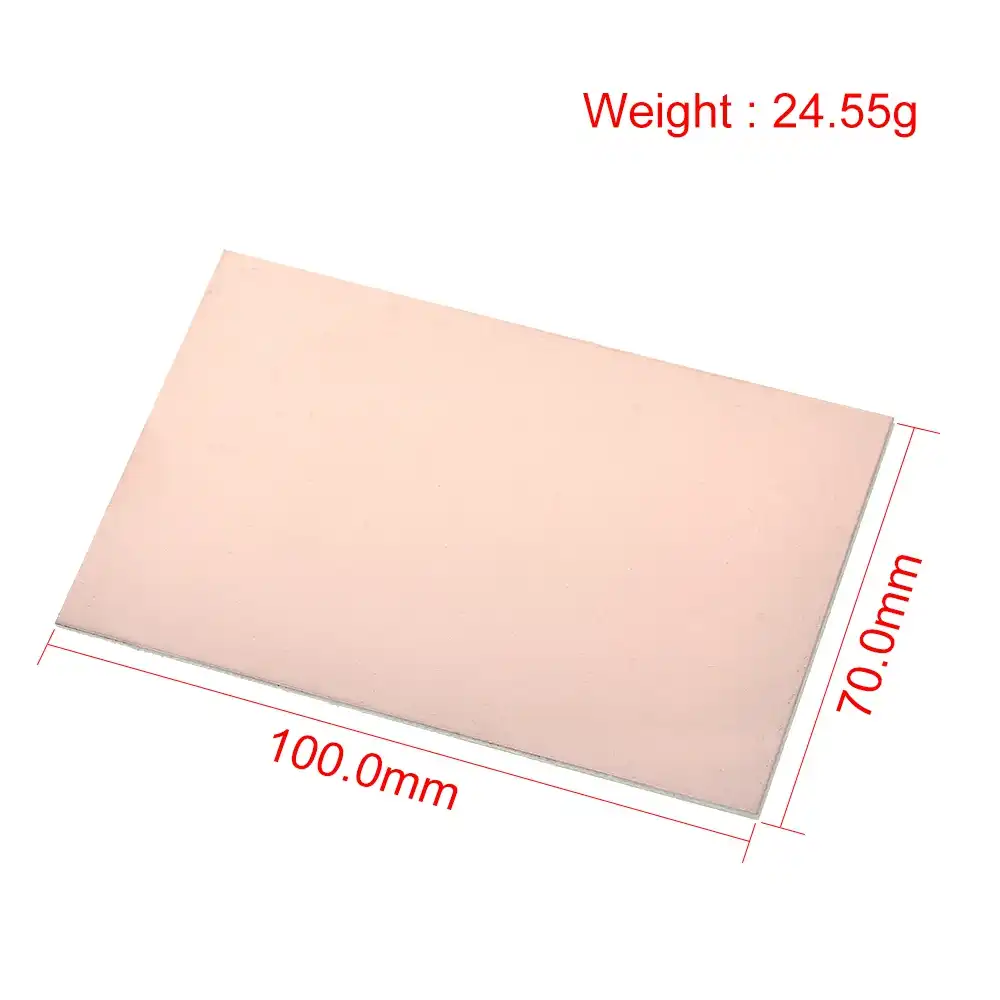 tama/ño 1 // tama/ño 2 SALAKA 10Pcs 0,4 mm con Revestimiento de Cobre de la Placa PCB Placa de Circuito Placa FR4 Laminado PCB de Circuito Impreso