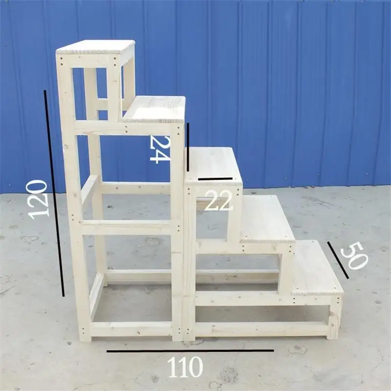 MODEL K Детский табурет для ванной комнаты Sgabelli Cucina Scaletta Legno Merdiven Stepladder Chair Escabeau - Цвет: MODEL K