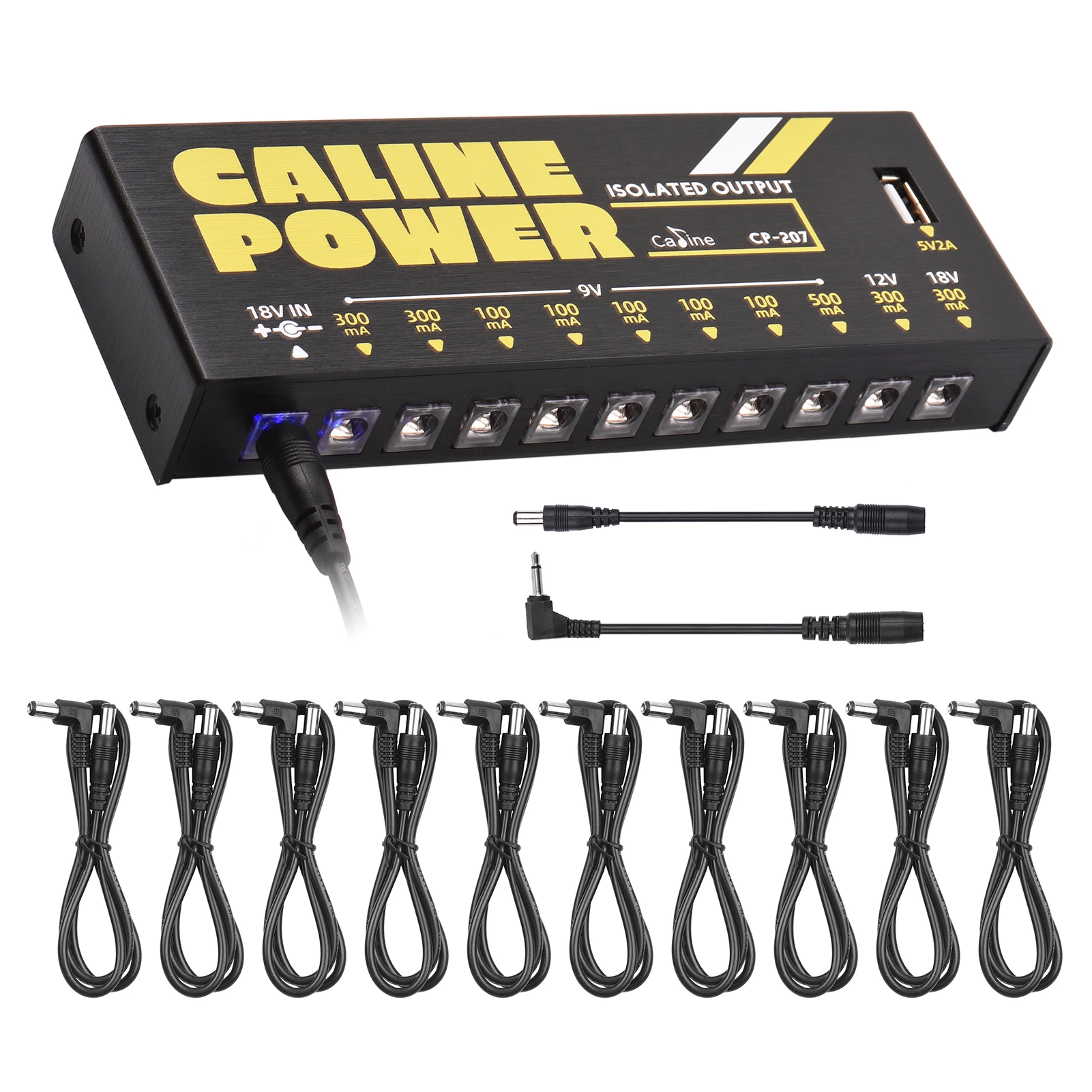 Caline Cp 7 Guitar Effect Power Supply 8 Isolated Output For 9v 12v 18v Effect Pedal With Power Cable Guitar Parts Accessories Aliexpress