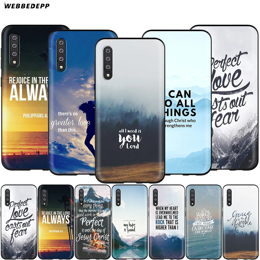 

Webbedepp Bible Verse Jesus Christian Case for Samsung Galaxy S7 S8 S9 S10 Plus Edge Note 10 8 9 A10 A20 A30 A40 A50 A60 A70