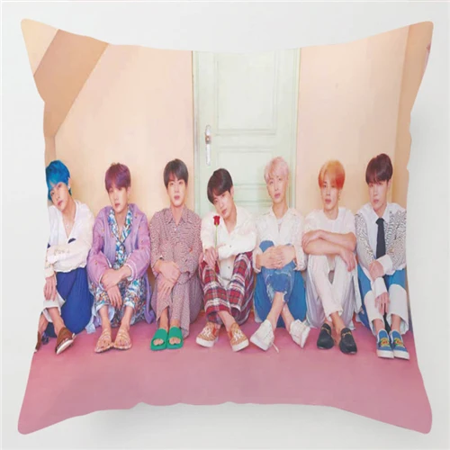 3 Bangtan boys мультяшная Подушка CoverPrint Подушка Чехол птица полиэстер хлопок BT-21Throw наволочка для подушки, декоративная для Офис - Цвет: 3