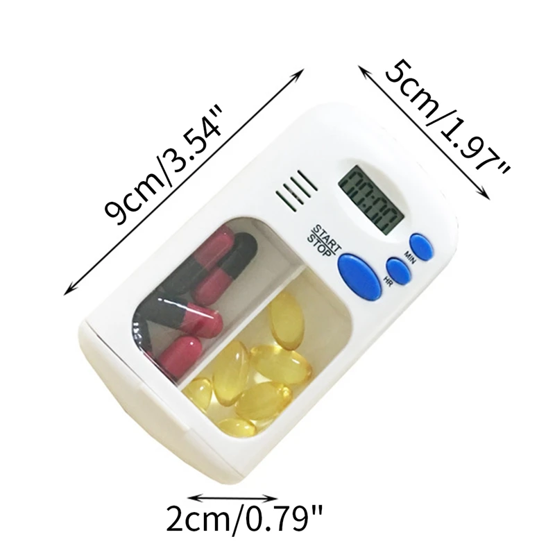 Будильника напоминание аптечка контейнер для таблеток мини таблетки Органайзер чехол с умным переключением пилленду 2 сетки