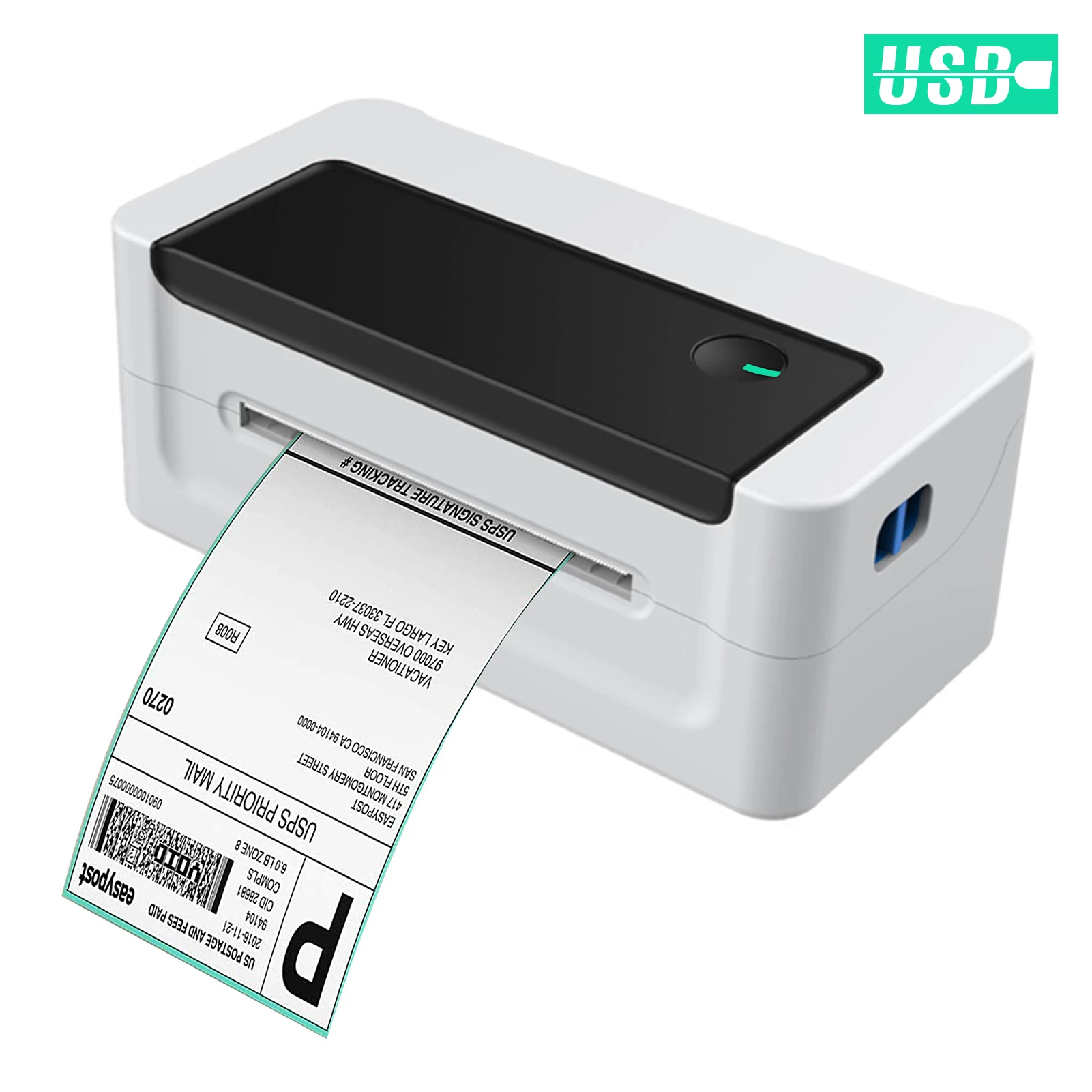 L1081 Protable 150mm/s High Speed Thermal Label Printer Shipping Label 110mm 4*6 Paper Width For Office/Market/Warehouse USB