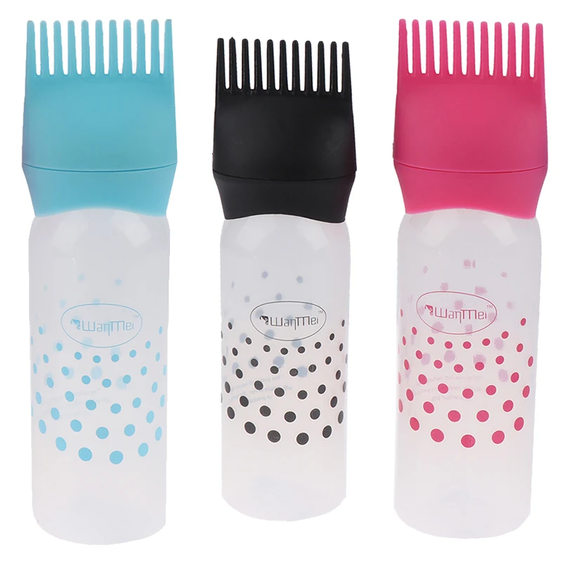 170ML Plastic Dyeing Shampoo Bottle Oil Comb Hair Tools Hair Dye Applicator Brush Bottles Styling Tool Hair Coloring
