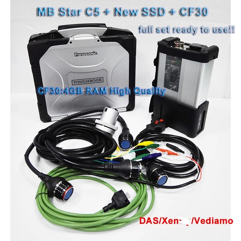 MB STAR C5 с новейшим программным обеспечением V12. установка в CF30 PC готов к использованию MB trucks Автомобили диагностический MB star C5 инструмент автоматического тестирования - Цвет: C5 SSD CF30 PC