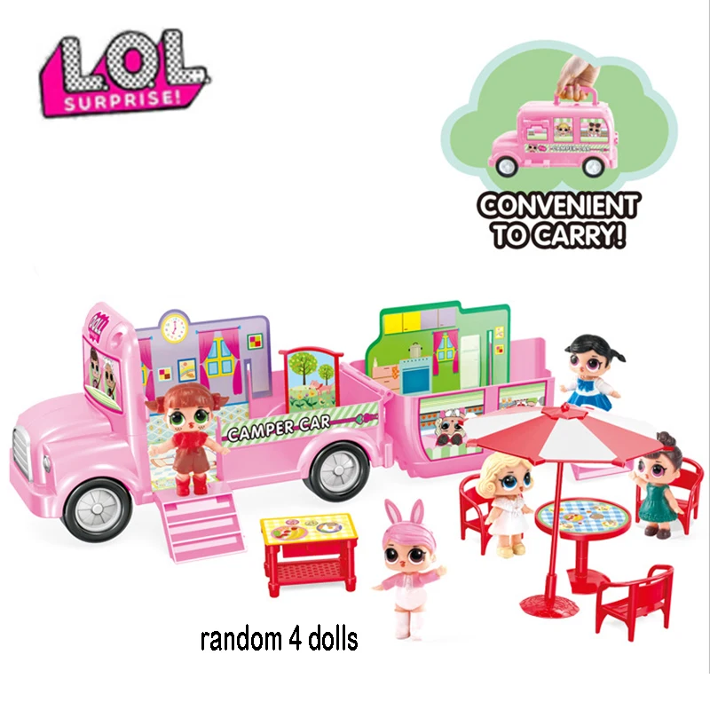 LoL Surprise Dolls Airplane Picnic Ice Cream Car Slide Handbag Villa Action Figure lol figura dolls Toys Set girls birthday gift | Игрушки и