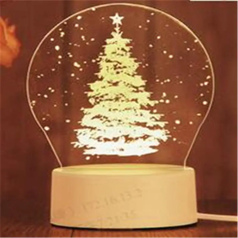 Christmas Tree ARILUX 3D светодиодный светильник, креативный 3D светодиодный ночник, новинка, иллюзия, ночник, 3D иллюзия, настольная лампа для дома, декоративная - Цвет: Christmas Tree