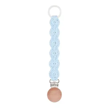 

Crochet Pacifier Clip Baby Cotton Pacifier Chain for Newborn Soother Dummy Clips GXMB