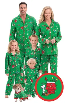 

2019 Autumn Fashion Cartoon Family Christmas Pajamas Family Matching Clothes Matching Mother Father Kids Baby Family Clothes Set