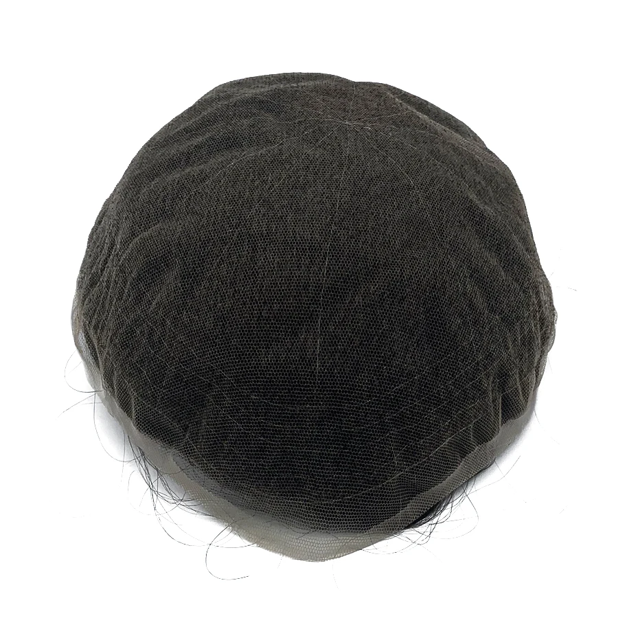 Full Swiss Lace 8x10 Hair System Replacement 100% Human Remy Hair Toupee For Men Wig Units Bleached Knots