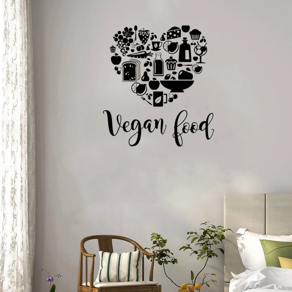 

Vegetable Wall Sticker Flora Food Health Life Wall Art Decals Home Decor Vinyl Wall Sticker For Kitchen Room Decor DW10458