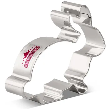 

KENIAO Rabbit / Bunny Cookie Cutter for kids - 9.8 x 8.5 cm - Woodland Animal Biscuit and Fondant Cutters - Stainless Steel