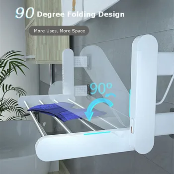 

Bathroom Electric Heating Towel Rack Drying Rack Shelf Intelligent Constant Temperature Heated Rod Towel Warmer Wall Mounted
