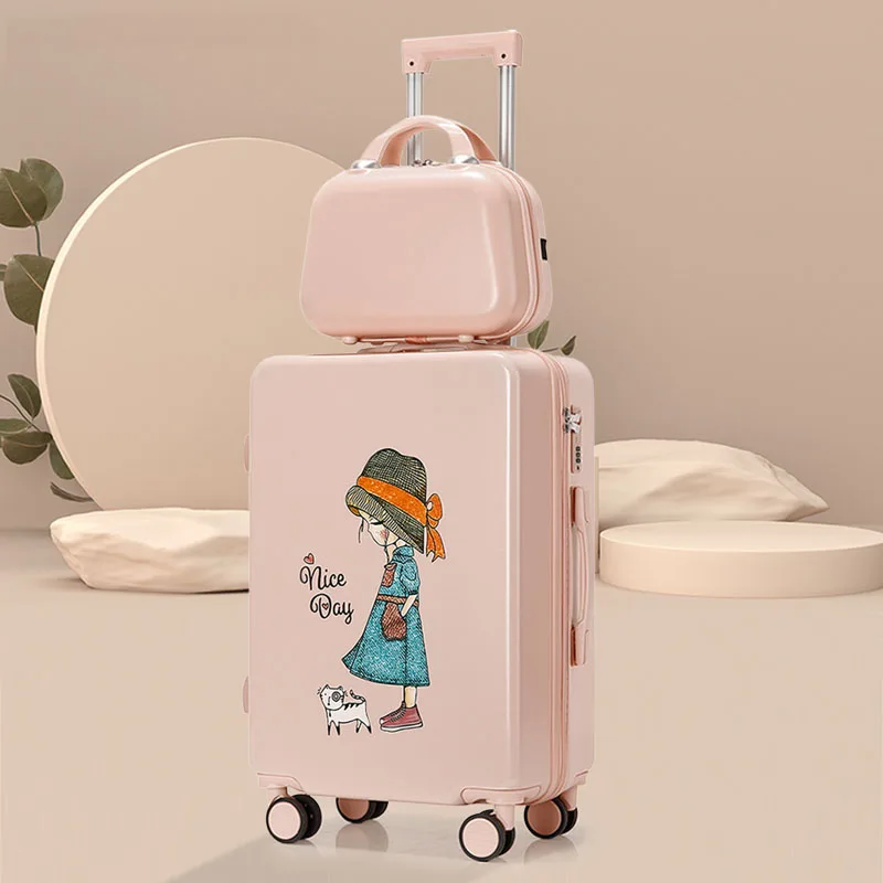 Vintage Luggage bag Travel storage Makeup suitcase 26 inch Designer  suitcases 2 piece luggage set Carry on luggage with wheels - AliExpress