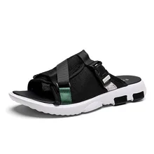 Летние новые стильные тапочки мужские сандалии трендовые Нескользящие сандалии в Корейском стиле