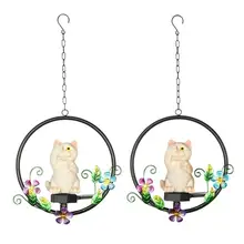 Солнечный светодиодный подвесной светильник для кошек, водонепроницаемый декоративный светильник для сада и двора