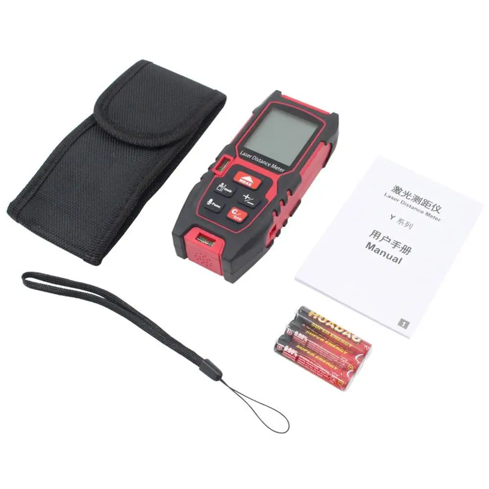 40m Handheld Laser Rangefinder High Precision Infrared Distance Meter Indoor Measuring Room Portable Altimeter Tools