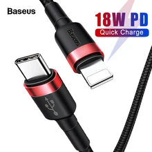 Baseus type C-USB кабель для iPhone 11 Pro Max 18 Вт PD быстрое зарядное устройство USB C для Lightning зарядный кабель для Macbook Pro провод