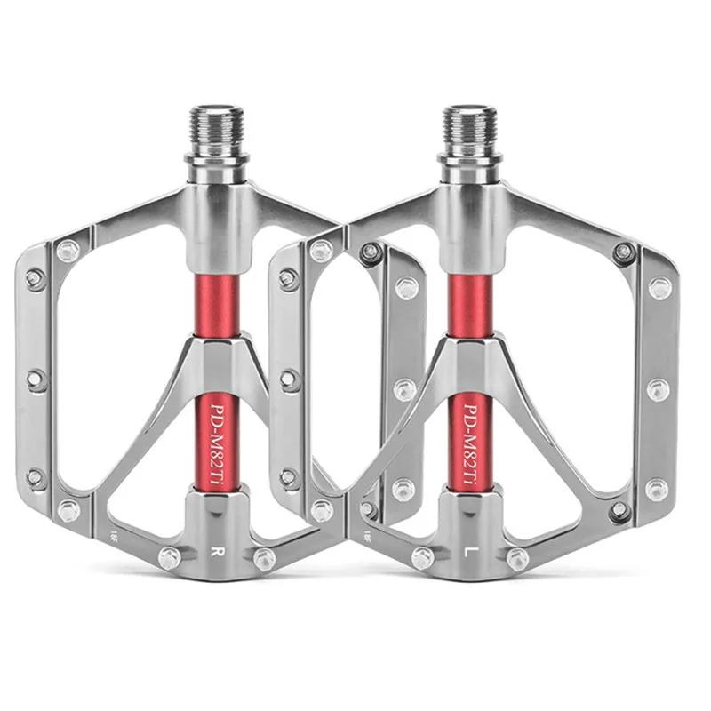 2Pcs MTB Bicycle Pedals Widen Large Tread Titanium Alloy 3 Bearings Outdoor Cycling Accessories Mountain Bike Pedal Anti-slip
