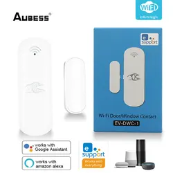 Ewlink – détecteur intelligent d'ouverture/fermeture de porte, wi fi, alarme domestique, Compatible avec Alexa Google Home APP, aubess 
