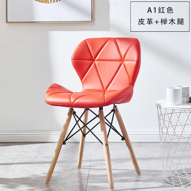 Стул Eames, современный простой стол, стул для семьи, для столовой, задний стул, компьютерный стул, стул, стул из твердой древесины, скандинавский обеденный стул - Цвет: see chart