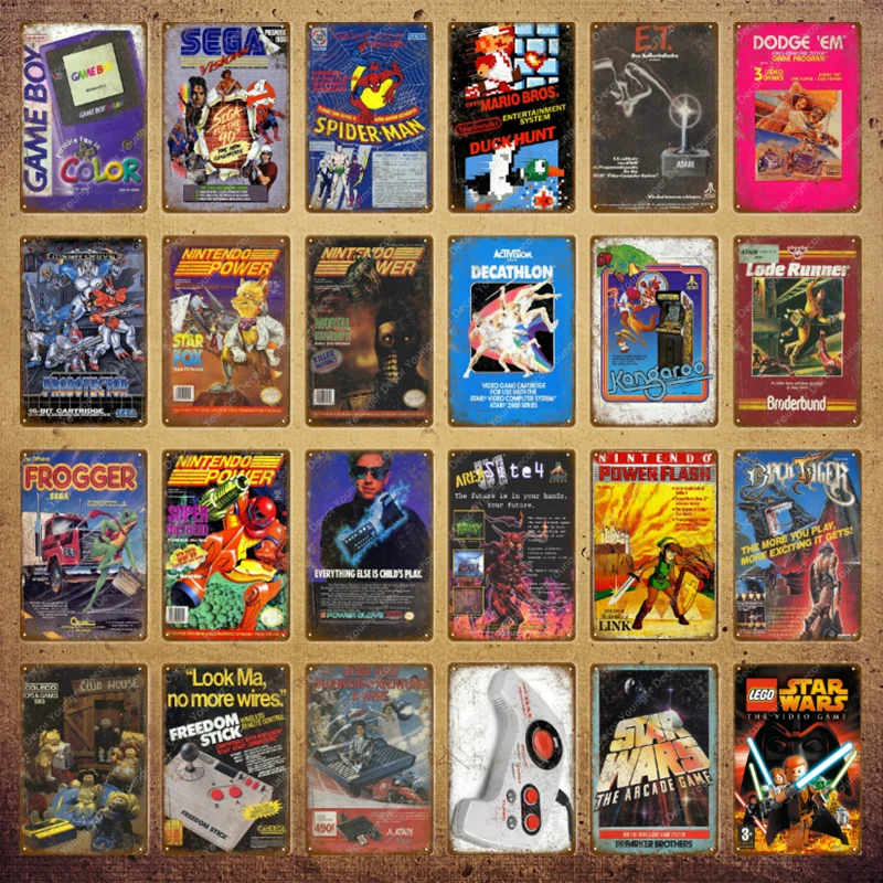 Кино, комикс, видео игра, Yoys Poster Play Gaming, металлические знаки, геймерская наклейка на стену для паба, бара, клуба, домашний декор, мультяшная доска, YI-162