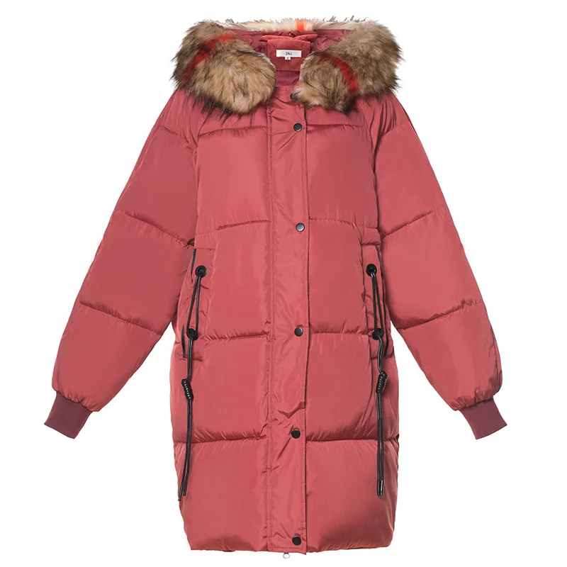 ##BUY 2019 New Women #039;s Long Coat Autumn And Winter Warm Thickening Artificial Fur Collar Coat Parka Coat Female Jacket